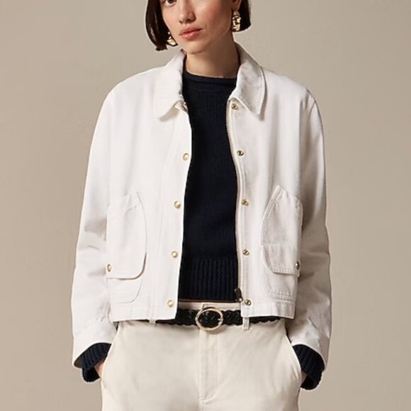 J. Crew Short Barn Jacket™ in cotton twill Size S - Picture 4 of 12